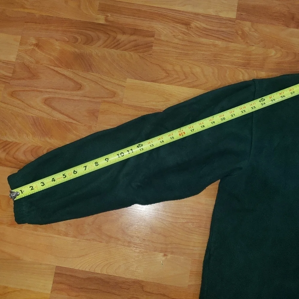 Green Clarkson University Full Zip Fleece Jacket Student Center Staff Men's Sz L